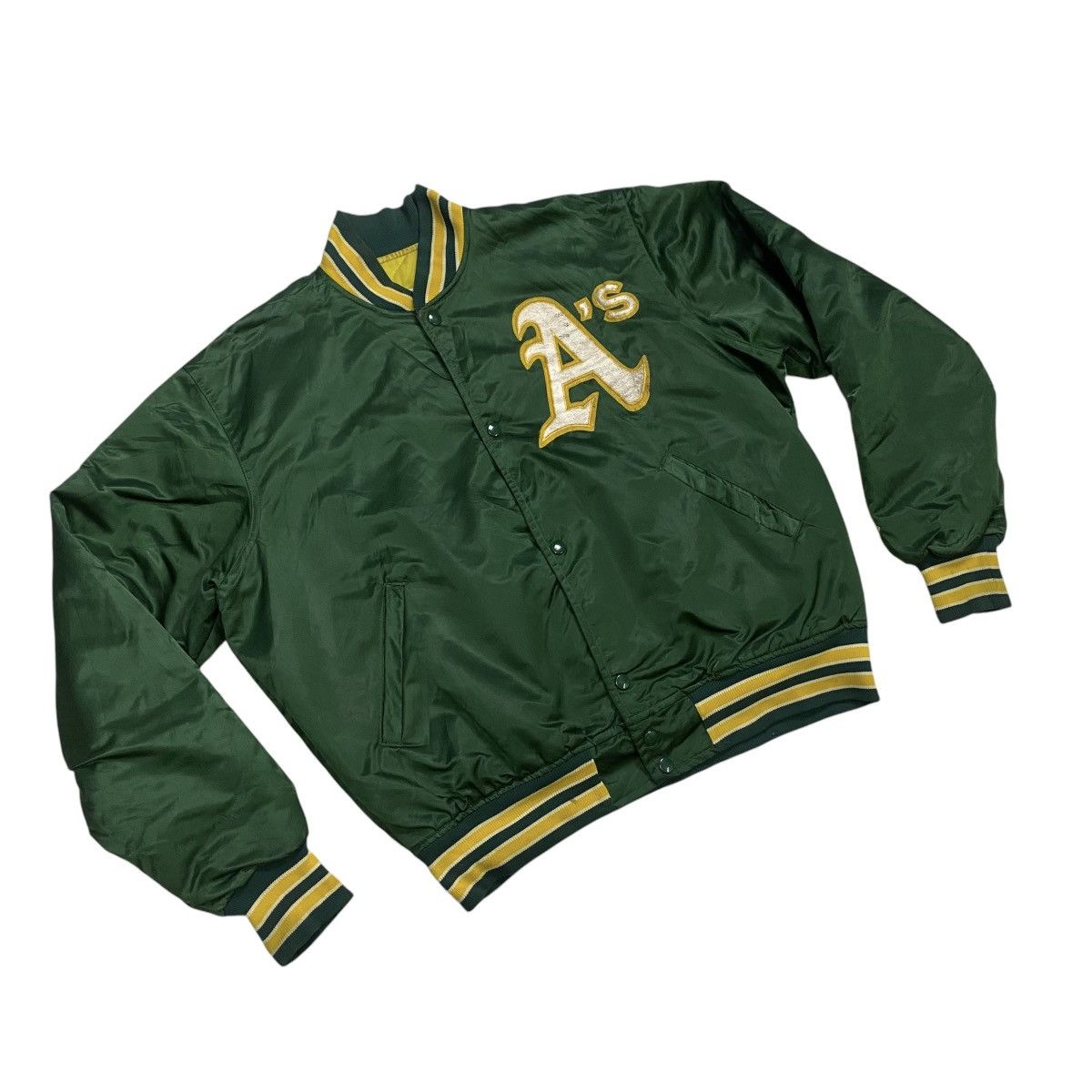 Starter VINTAGE 90's OAKLAND ATHLETICS A'S JOSE CANSECO SATIN JACKET Size US L / EU 52-54 / 3 - 6 Thumbnail