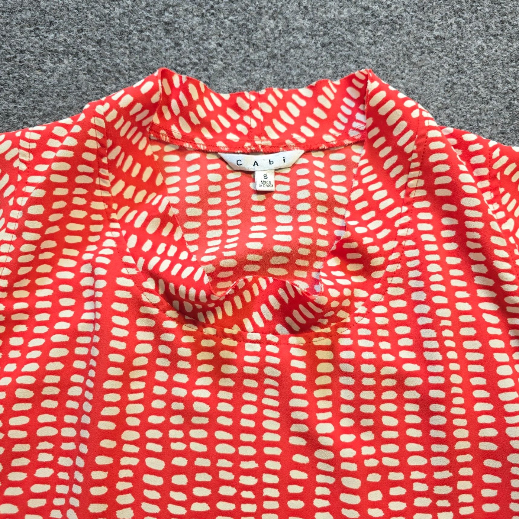 Vintage Cabi Top Shirt Womens S Red Polka Dot Sleeveless Tank Casual Size S / US 4 / IT 40 - 2 Thumbnail