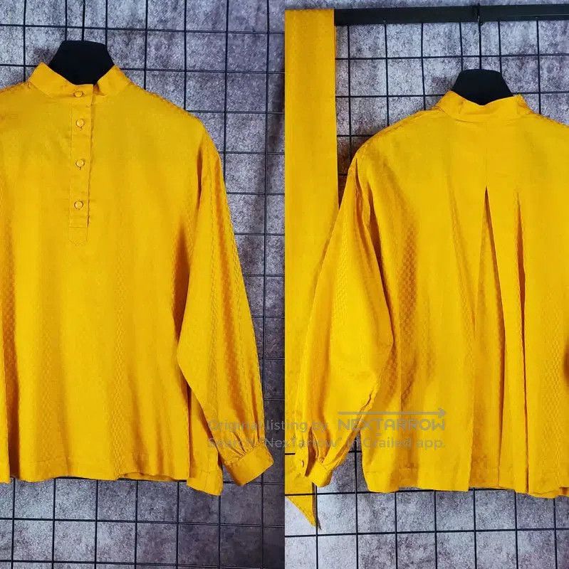 Dior Dior Yellow Long Sleeve Cotton Check Shirt . Size M / US 6-8 / IT 42-44 - 4 Thumbnail