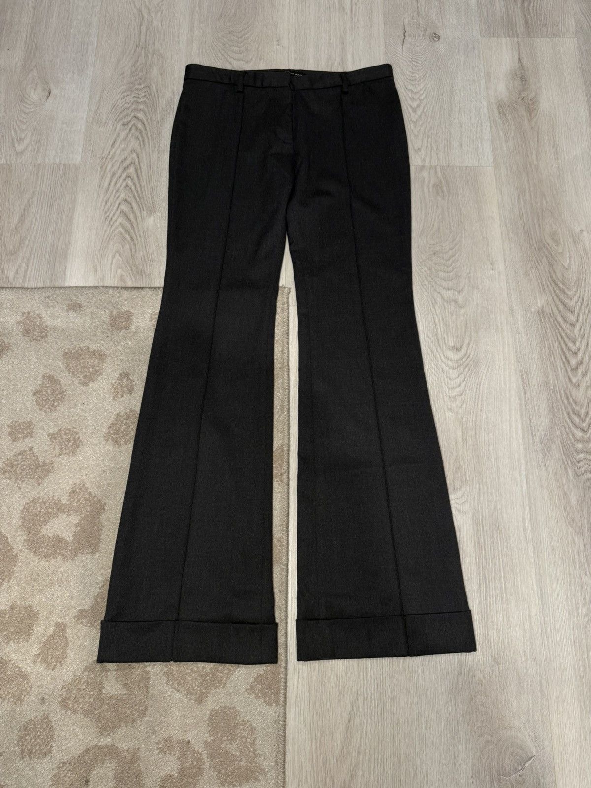s/s 2007 wool blend flared bootcut wool pants!! +3x bb/rick