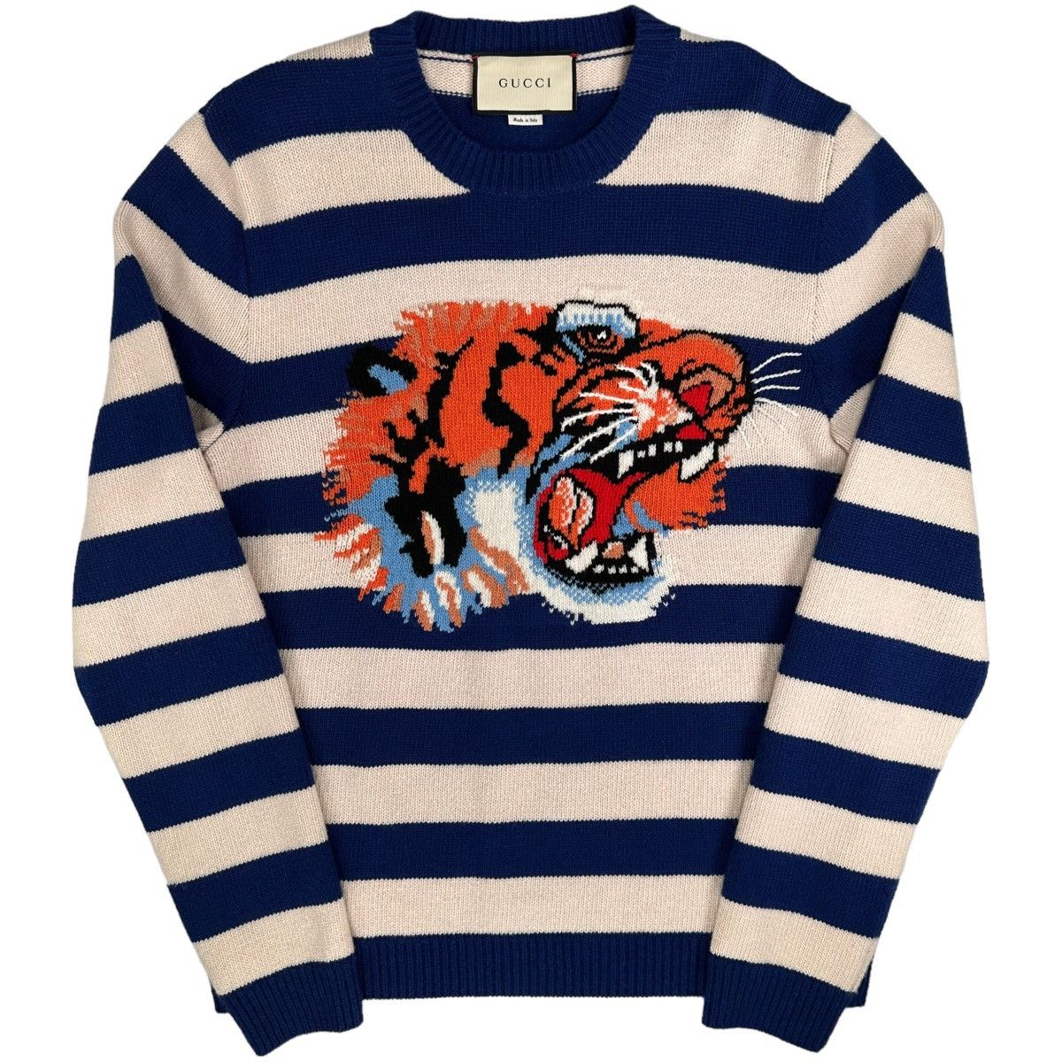 Gucci logo-embroidered wool jumper - Blue