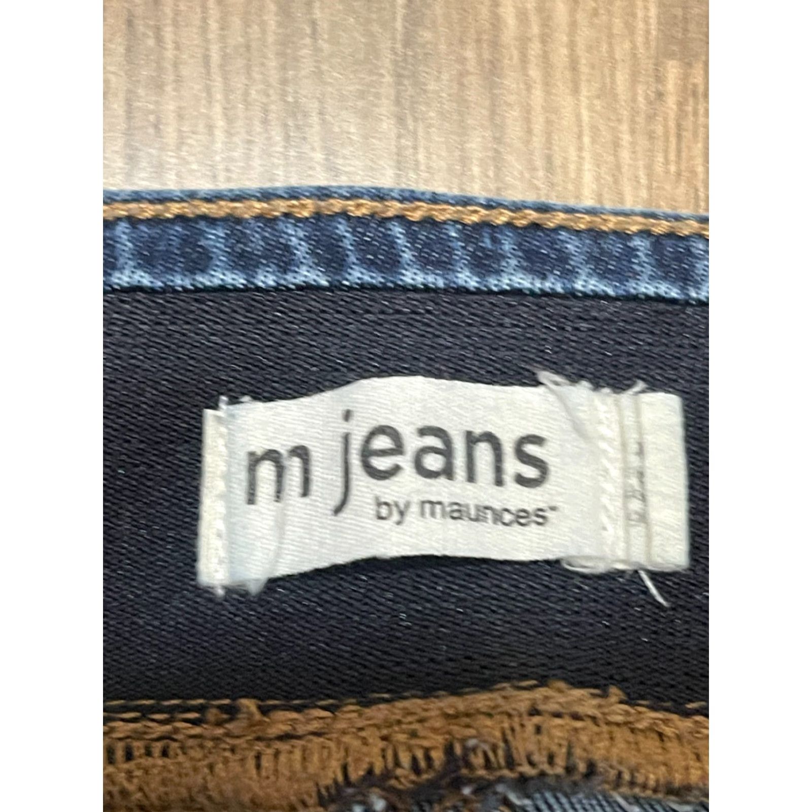 Vintage Maurices Jeans Women's XXL Blue Denim Straight Frayed Bottom Regular Fit Jeans Mens? Size 40" / US 18 - 5 Thumbnail