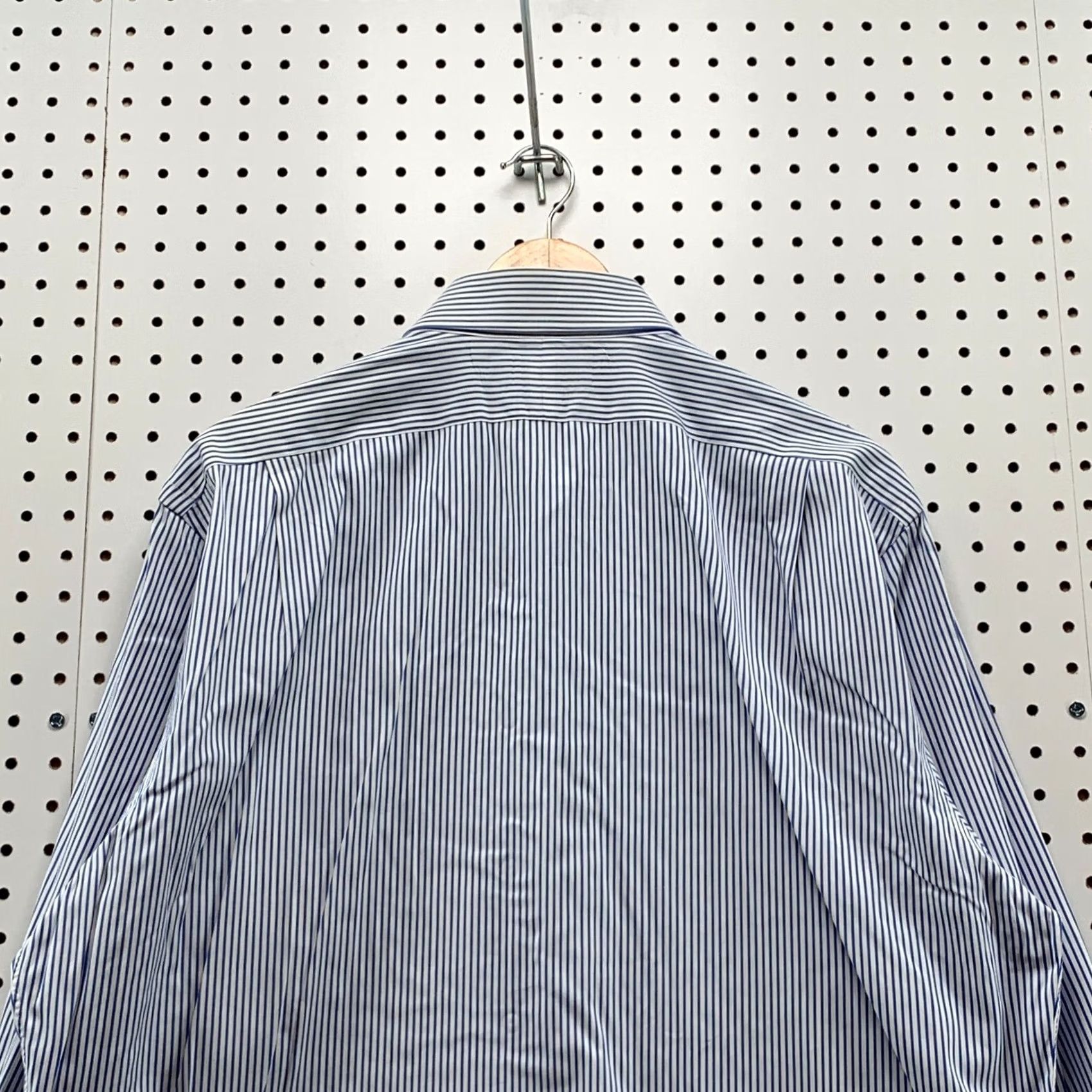 Polo Ralph Lauren Polo Ralph Lauren Shirt Mens Blue White Striped Button Long Sleeve 17 34 Regular Cotton Polo Ralph Lauren Shirt) Size US XL / EU 56 / 4 - 6 Thumbnail