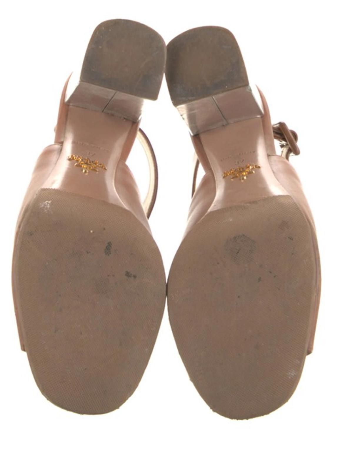 Prada Prada Leather Sandals - SIZE 7 Size US 7 / IT 37 - 5 Thumbnail