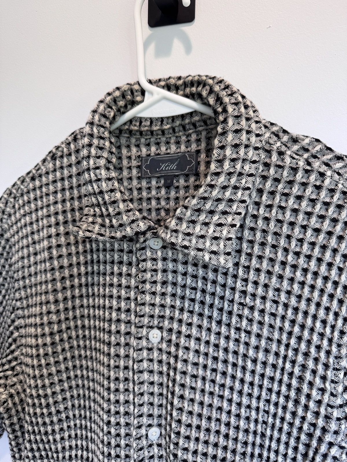 Kith Kith Geometric Diamond SS Boxy Collared Overshirt Black M Size US M / EU 48-50 / 2 - 3 Thumbnail