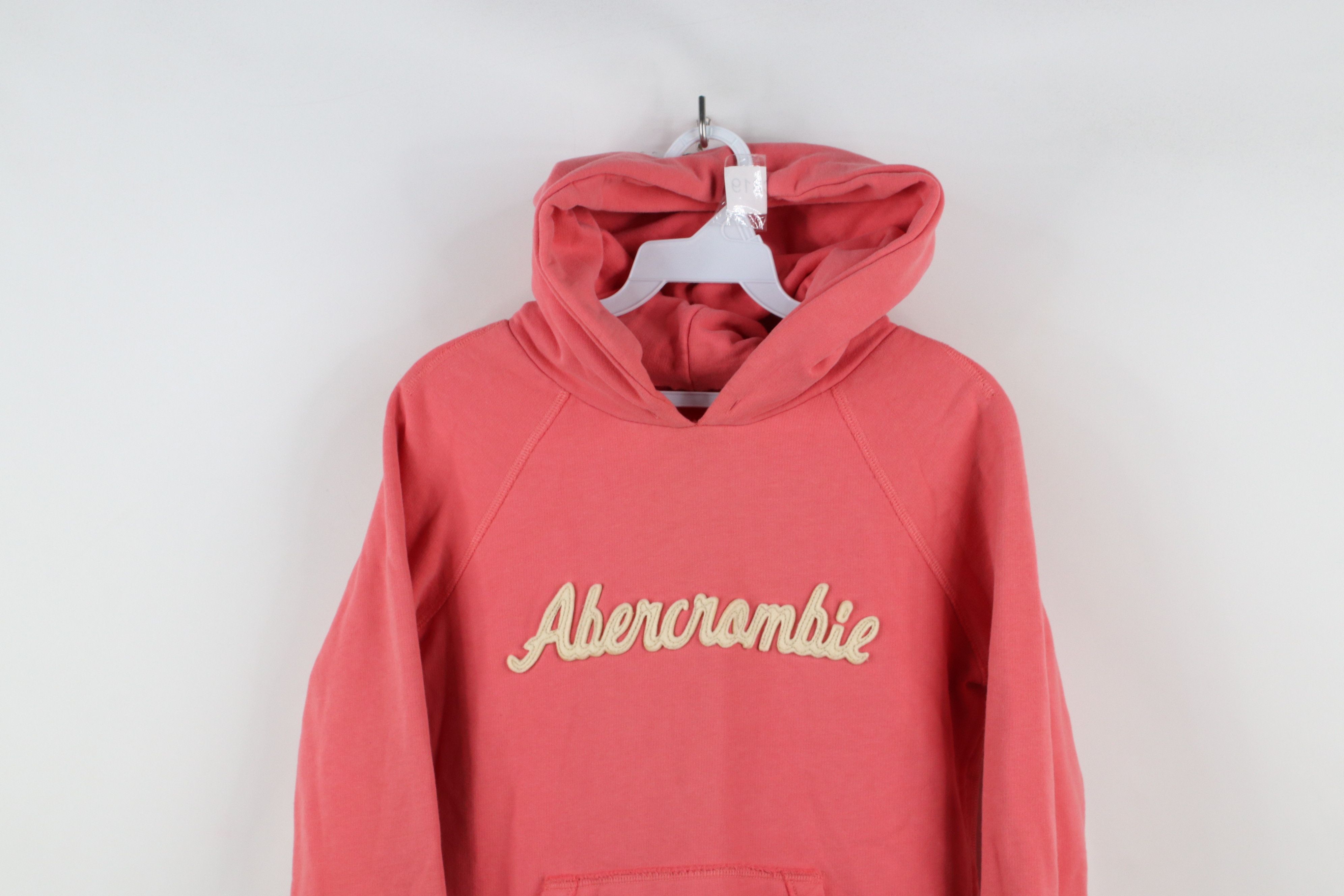 Abercrombie & Fitch × Vintage Vintage 90s Y2K Abercrombie & Fitch Script Hoodie Pink Size L / US 10 / IT 46 - 2 Thumbnail