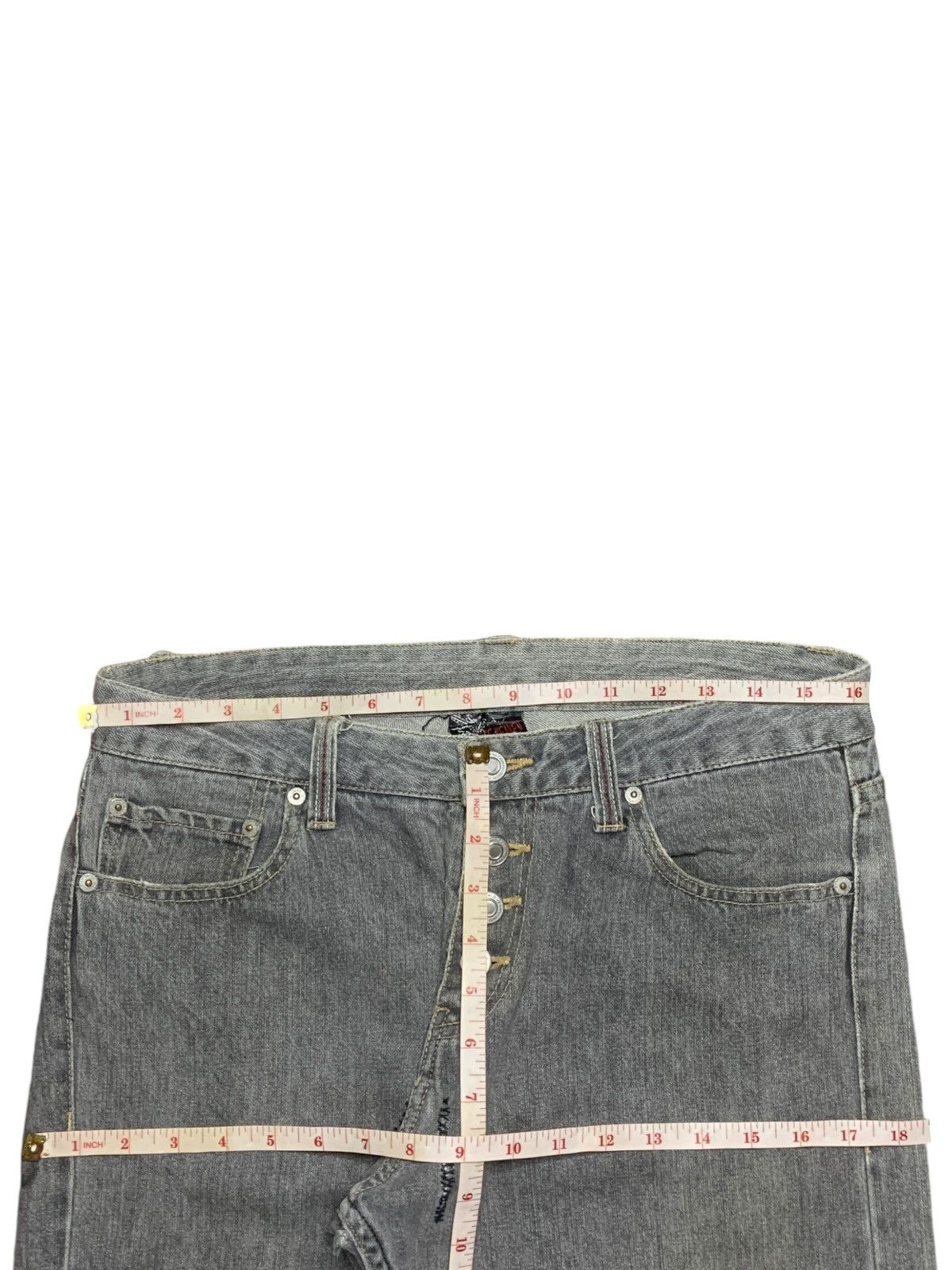 Japanese Brand Vintage Japanese Brand Dragon Yakuza Style Bootcut Jeans Size US 33 - 11 Thumbnail