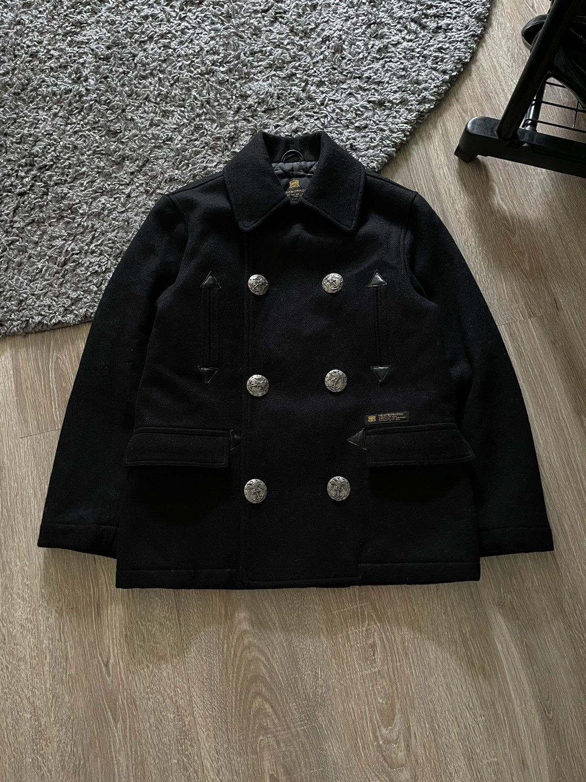 Japanese Brand × Neighborhood 🇯🇵Rare Neighborhood Wool Double Button Japanese Coat Jacket Size US S / EU 44-46 / 1 - 3 Thumbnail