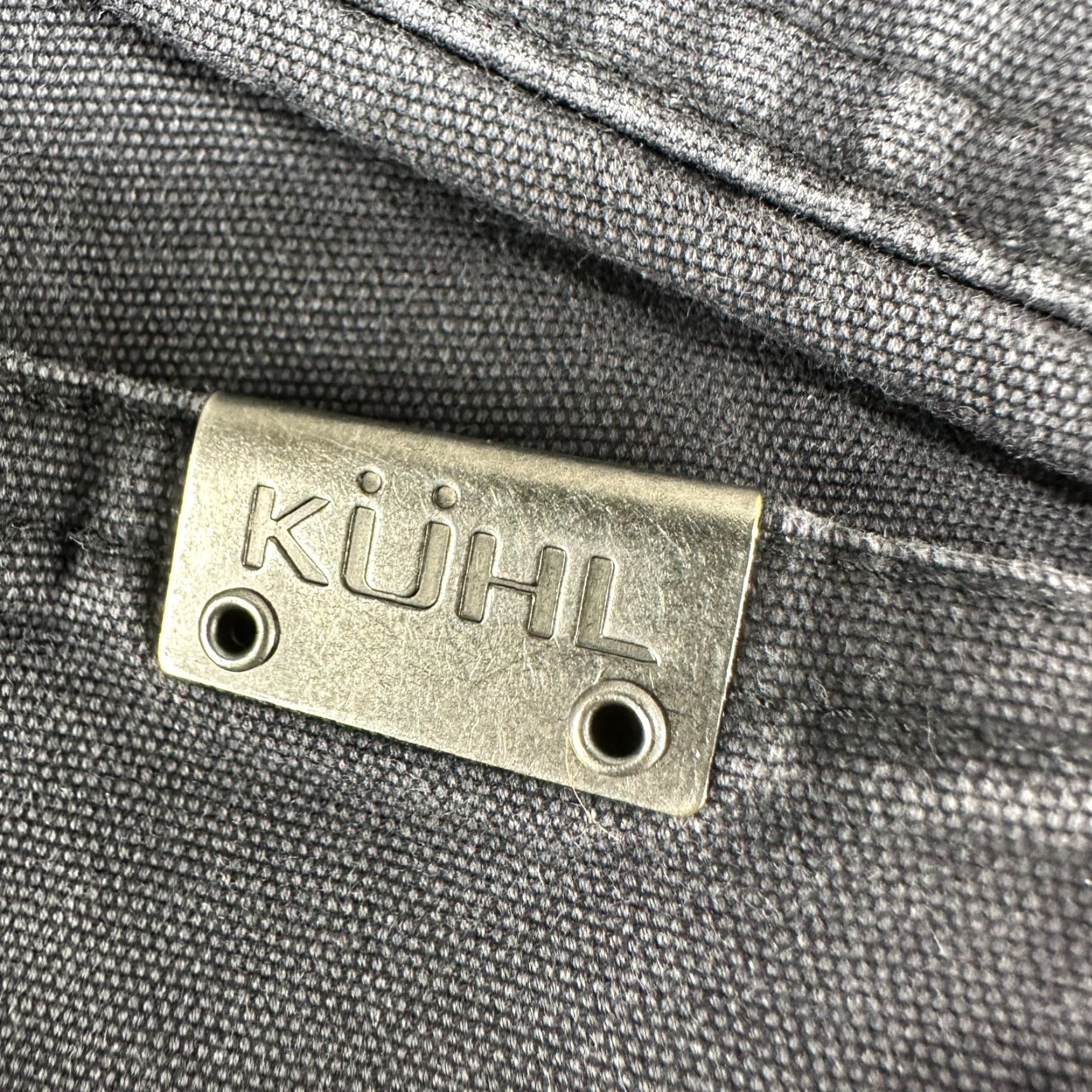 Vintage Kuhl Pants Mens 38x30 Black Carpenter Straight Leg Canvas Vintage Patina Dye Jeans? Size US 38 / EU 54 - 4 Thumbnail