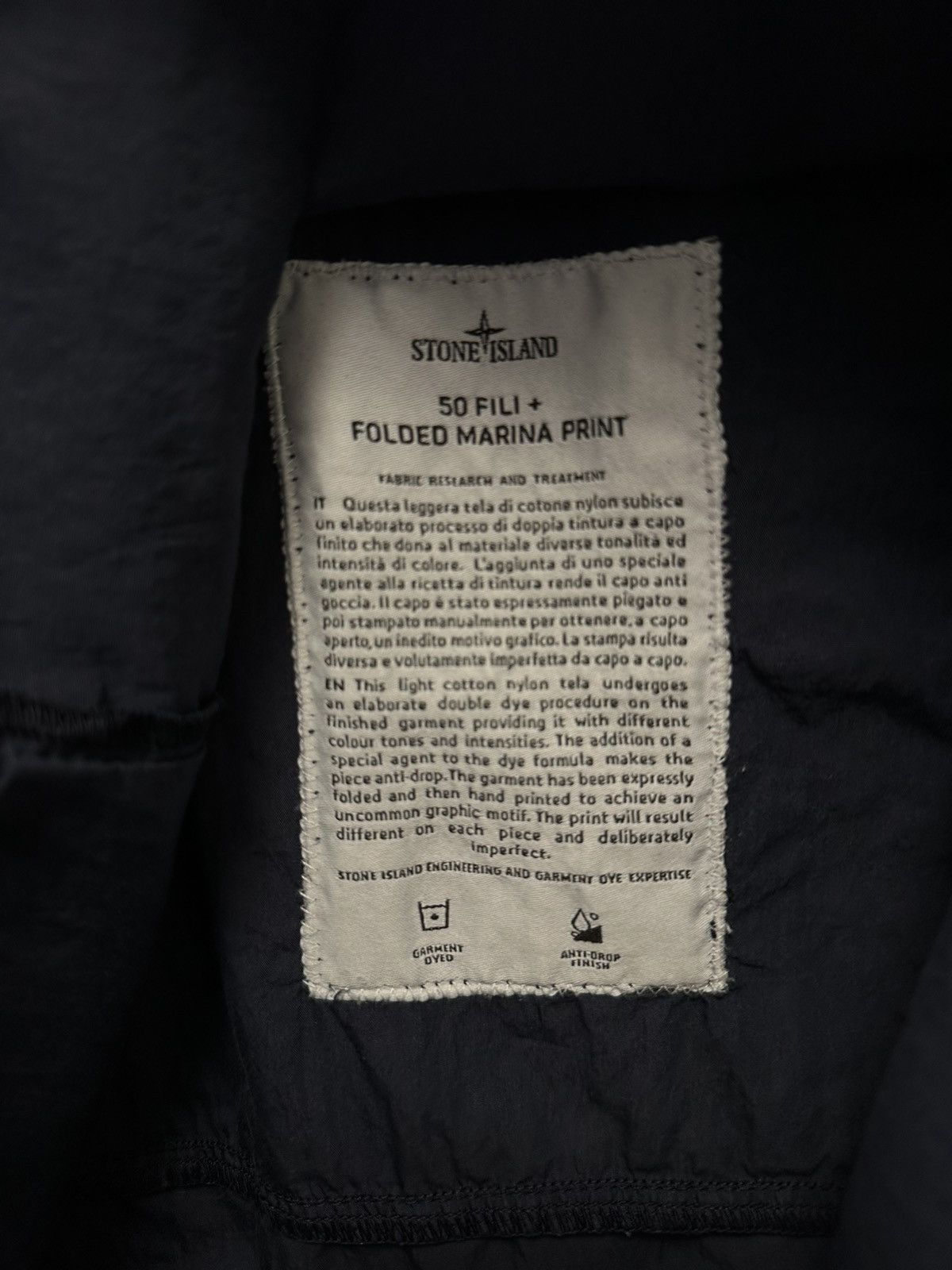 Stone Island Stone Island Marina 50 Fili Folded Marina Print Smock Size US L / EU 52-54 / 3 - 6 Thumbnail