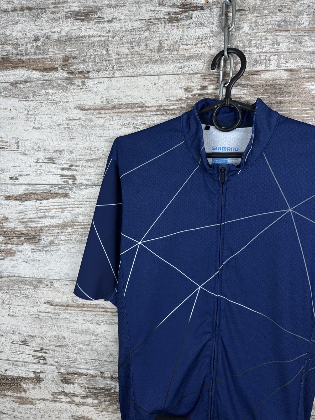 Vintage Mens Shimano Breakaway Jersey cycling size M blue Sample Size US M / EU 48-50 / 2 - 4 Thumbnail