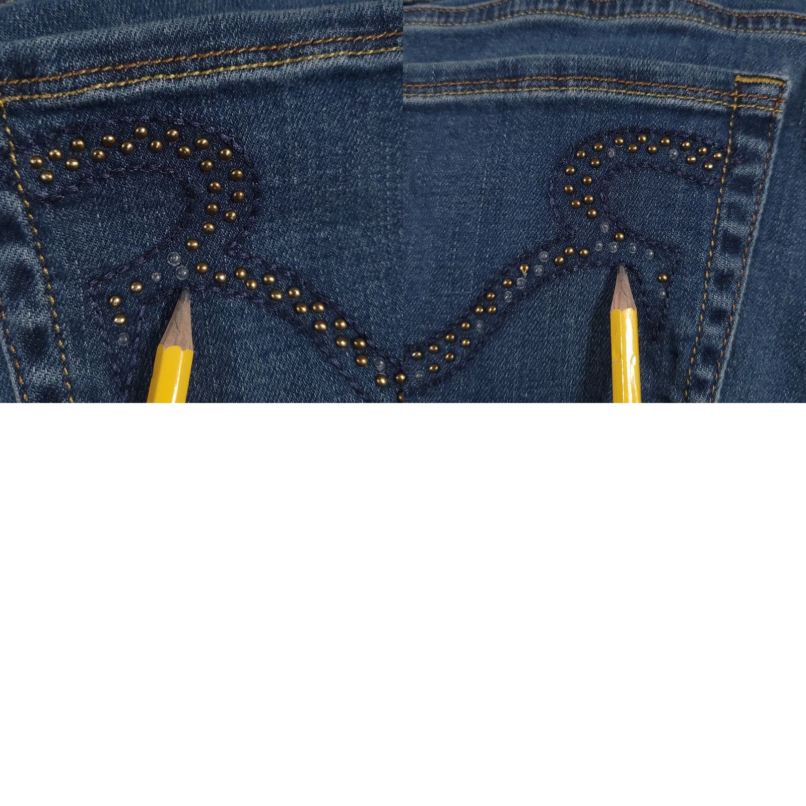 Vintage Rock & Republic Jeans Womens 6 Skinny Stretch Denim Medium Wash Studded Pocket Blue Size 28" / US 6 / IT 42 - 10 Thumbnail