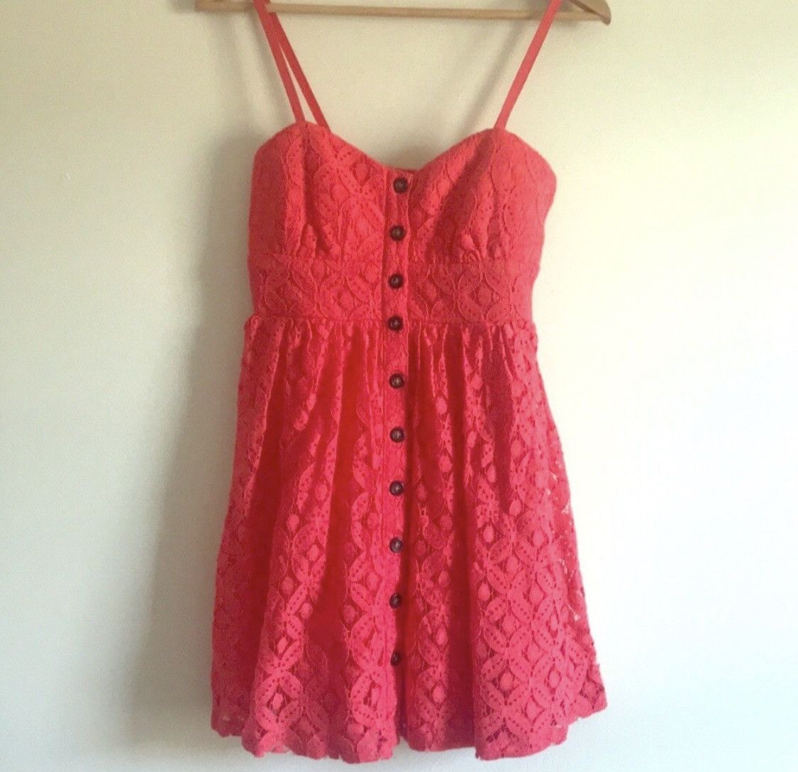 Other TRIXXI CORAL LACE EMBROIDERED BUTTON UP MINI DRESS Size M / US 6-8 / IT 42-44 - 11 Thumbnail