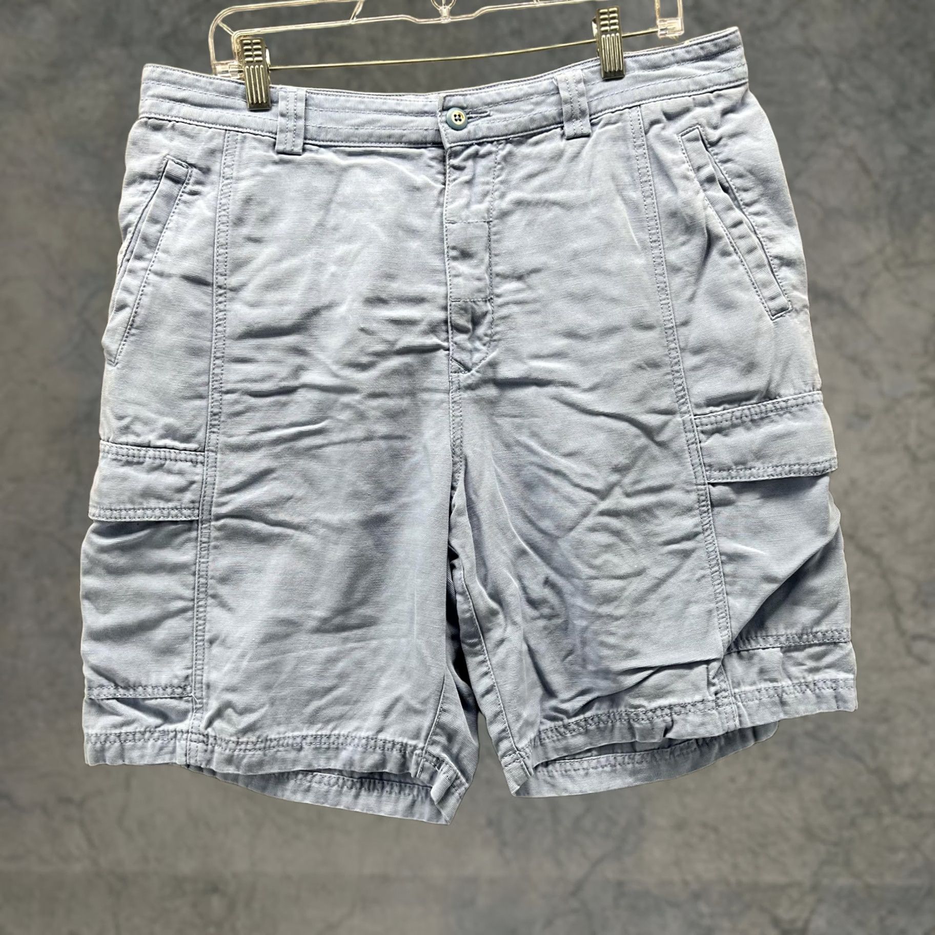 Tommy Bahama Tommy Bahama Relax Cargo Shorts Mens 36 Blue Lyocell Cotton Utility Casual Men Size US 36 / EU 52 - 1 Thumbnail