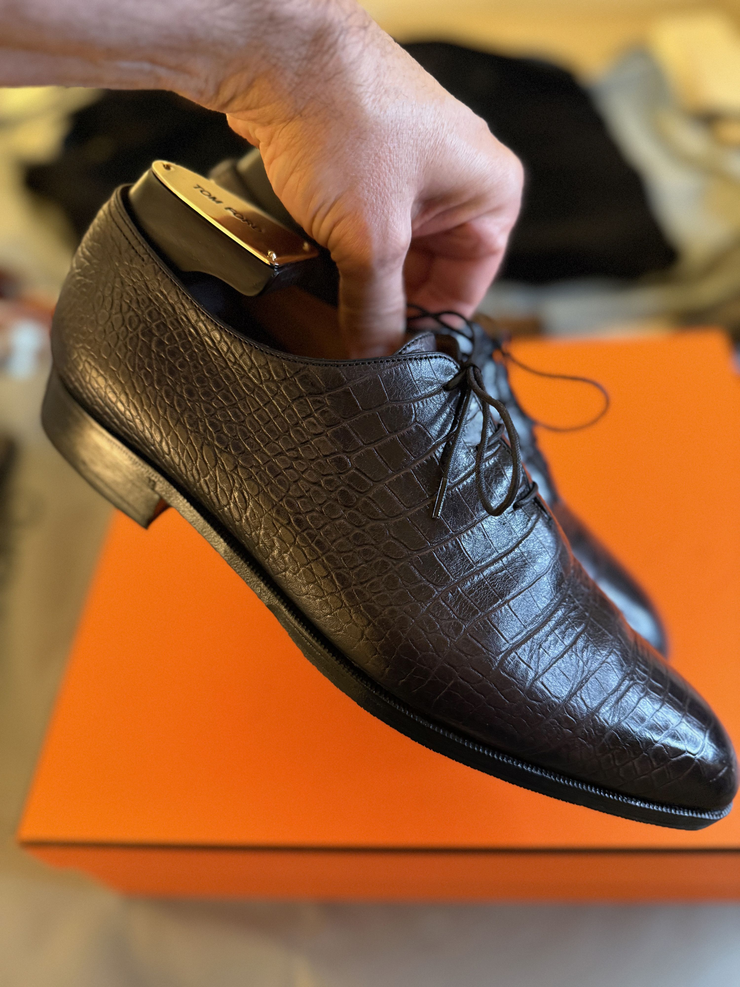 Berluti Ultimate Ultra-Rare $4,150 Alligator Croc Embossed Oxfords Size US 10.5 / EU 43-44 - 19 Thumbnail