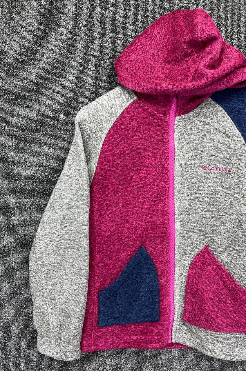 Columbia Columbia Fleece Hooded Rare Multicolor Zip Up Jacket Size S / US 4 / IT 40 - 2 Thumbnail