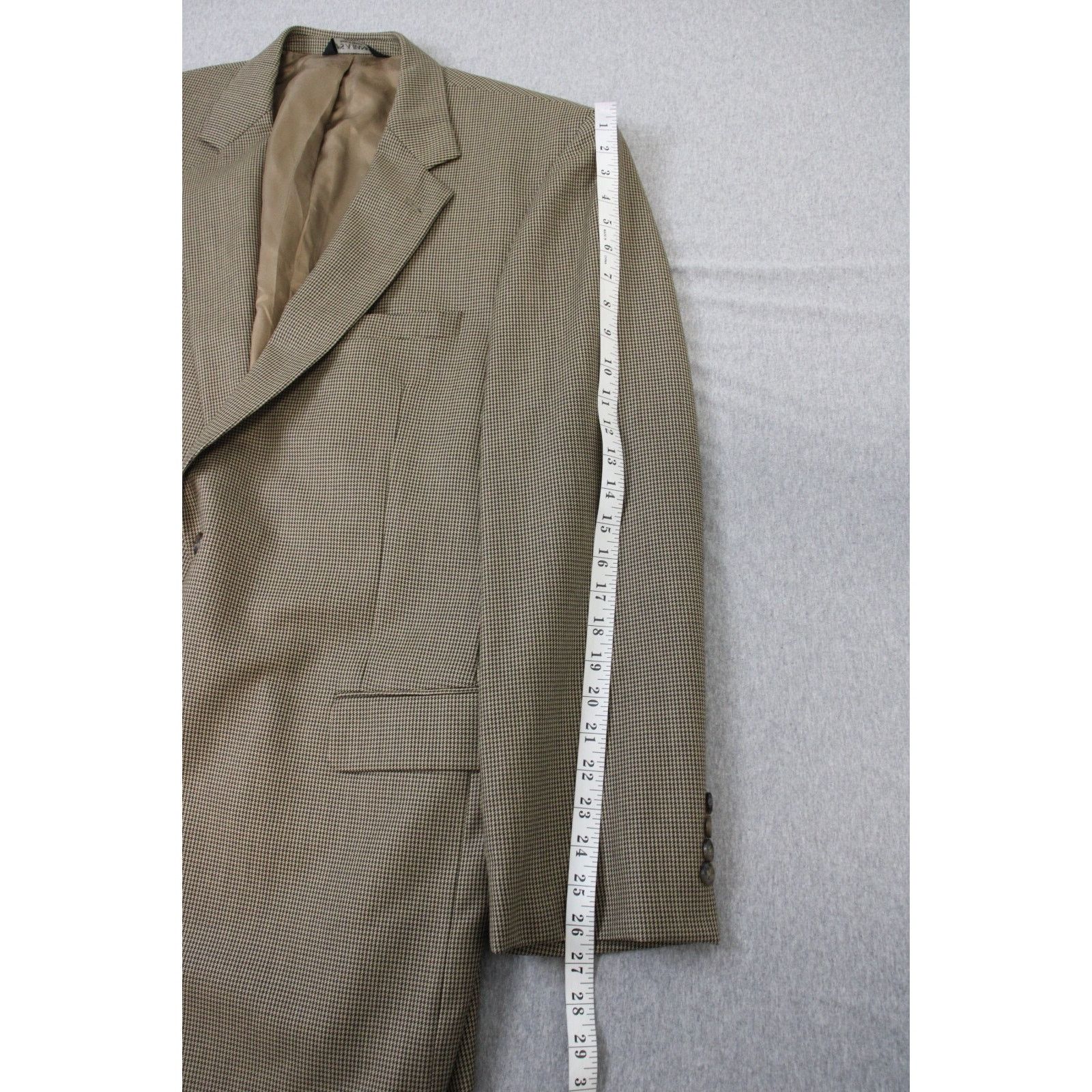Jos. A. Bank Jos A Bank Blazer Mens 46L Houndstooth 100% Wool 2-Button Size 46L - 8 Thumbnail