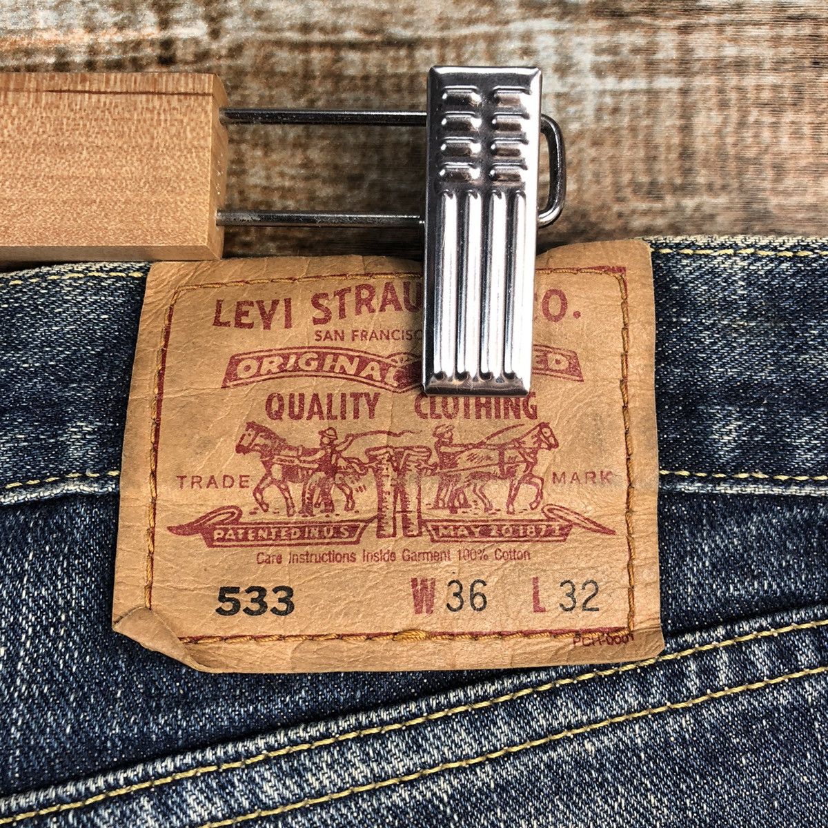 Levi's Levis 533 Blue Denim ripped distressed Pants #A2609 Size US 36 / EU 52 - 22 Thumbnail