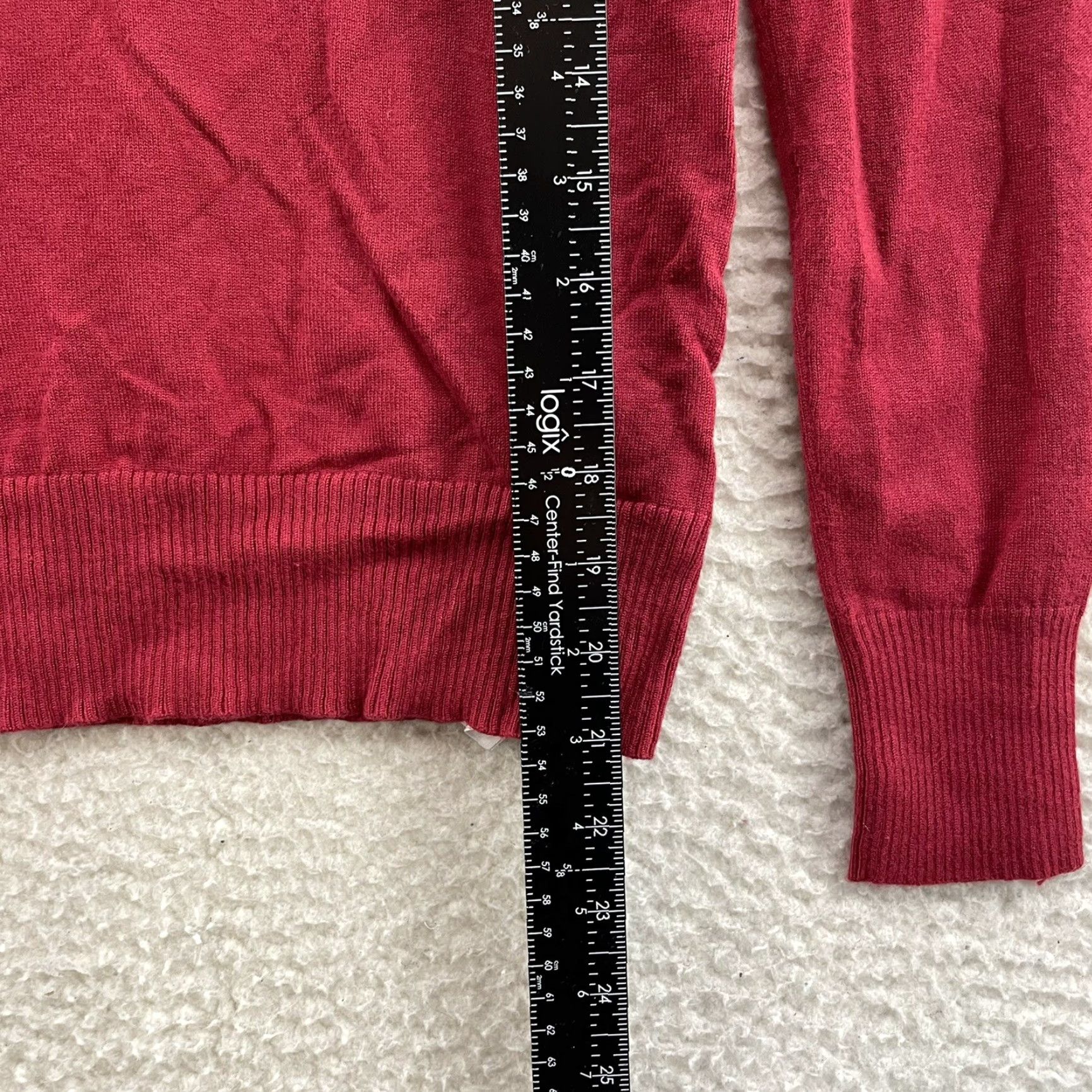 Guess VINTAGE Guess Top Xs Small Red Studded Logo Spellout Long Sleeve McBling Shirt Womens XS Size XS / US 0-2 / IT 36-38 - 5 Thumbnail