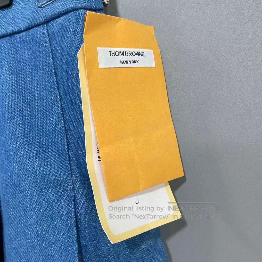 Thom Browne Thom Browne Classic Denim Pleated Skirt. Size US 40 / EU 56 - 4 Thumbnail