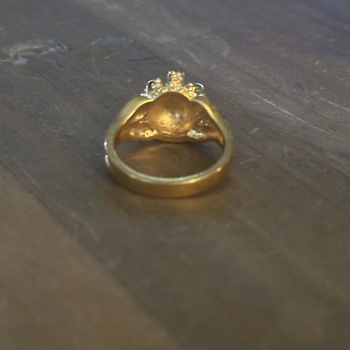 Vintage Vintage LIND 14K HGE gold crown ring Size ONE SIZE - 6 Thumbnail