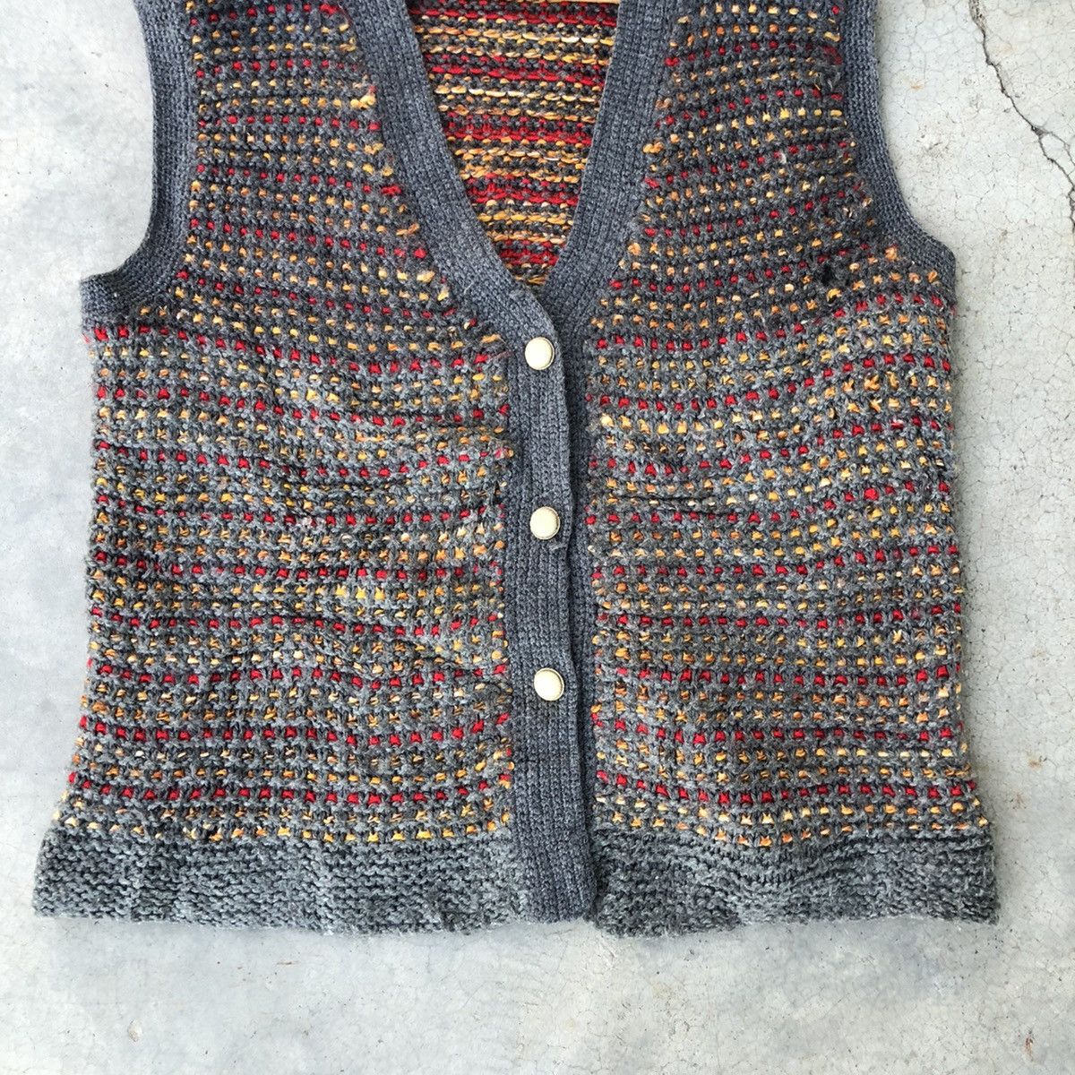 Aran Isles Knitwear × Beauty Beast × Designer 🔴Vintage Knitted V-Neck Sweater Cardigan Vest Size US XL / EU 56 / 4 - 3 Thumbnail