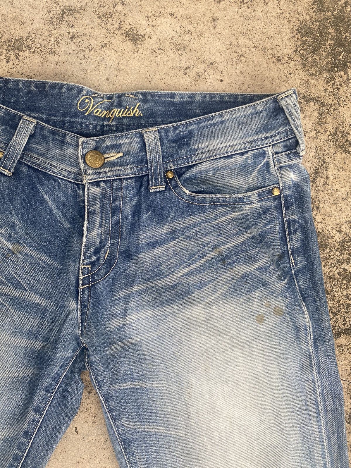 If Six Was Nine × Japanese Brand × Vanquish Flare Jeans Vanquish Faded Distressed Size US 33 - 9 Thumbnail