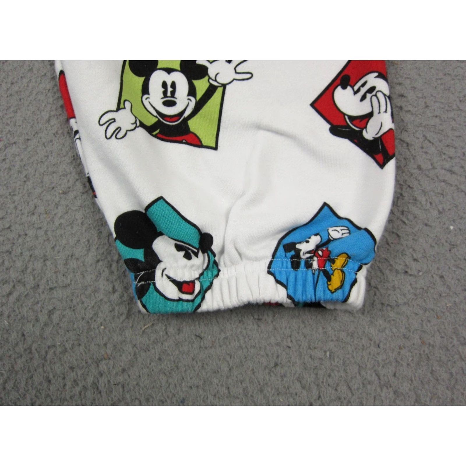 Disney Mickey Mouse Pants Mens XL White Fleece Jogger Disney All Over Print Sweatpants 90s Style Size US 36 / EU 52 - 4 Thumbnail