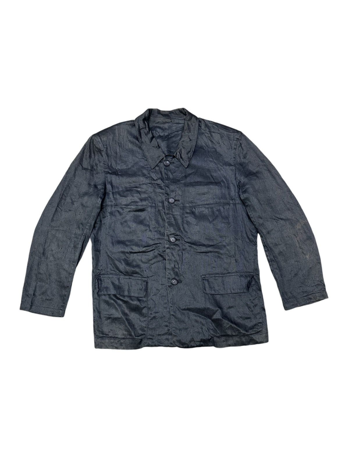 Other Y'S FOR MEN WOOL RAYON LONG-SLEEVED GABARDINEJACKET Size US L / EU 52-54 / 3 - 1 Thumbnail