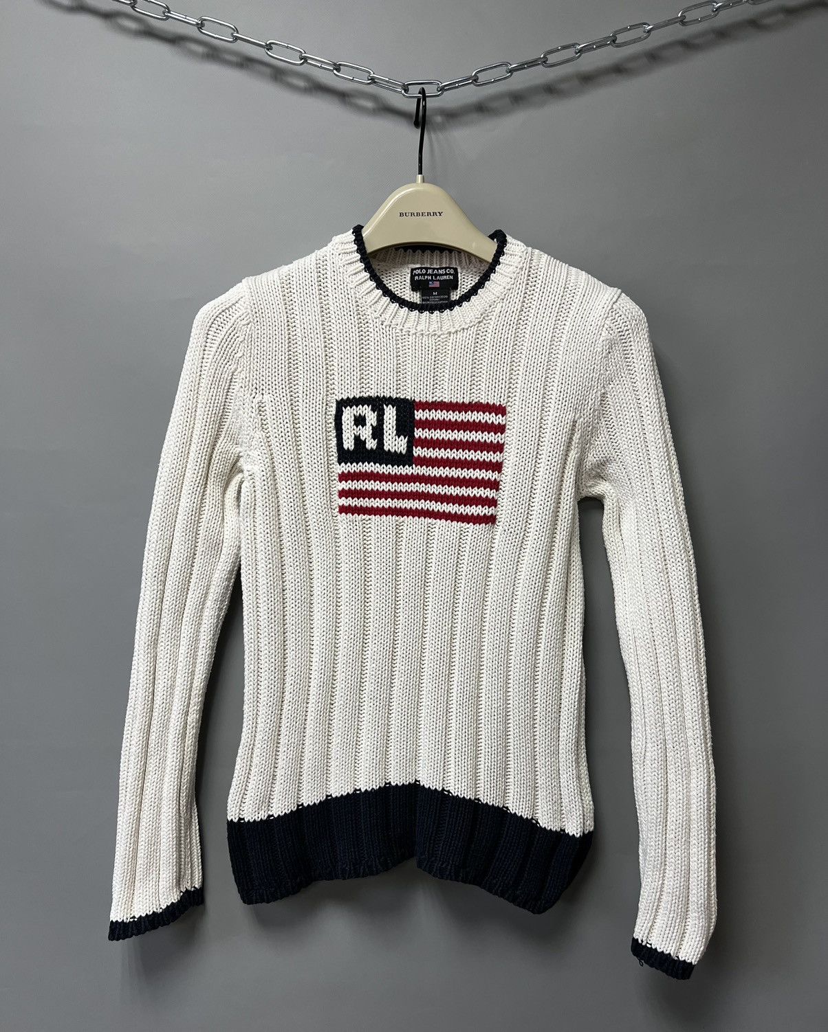 Polo Ralph Lauren 🇺🇸 Polo Ralph Lauren US Flag Sweater Vintage y2k woman’s Size M / US 6-8 / IT 42-44 - 1 Thumbnail