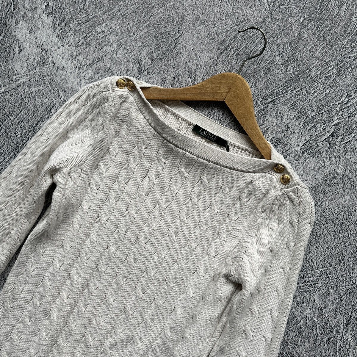 Polo Ralph Lauren × RRL Ralph Lauren Women’s Knitt Sweater Polo Ralph Lauren White Size: M Size M / US 6-8 / IT 42-44 - 6 Thumbnail