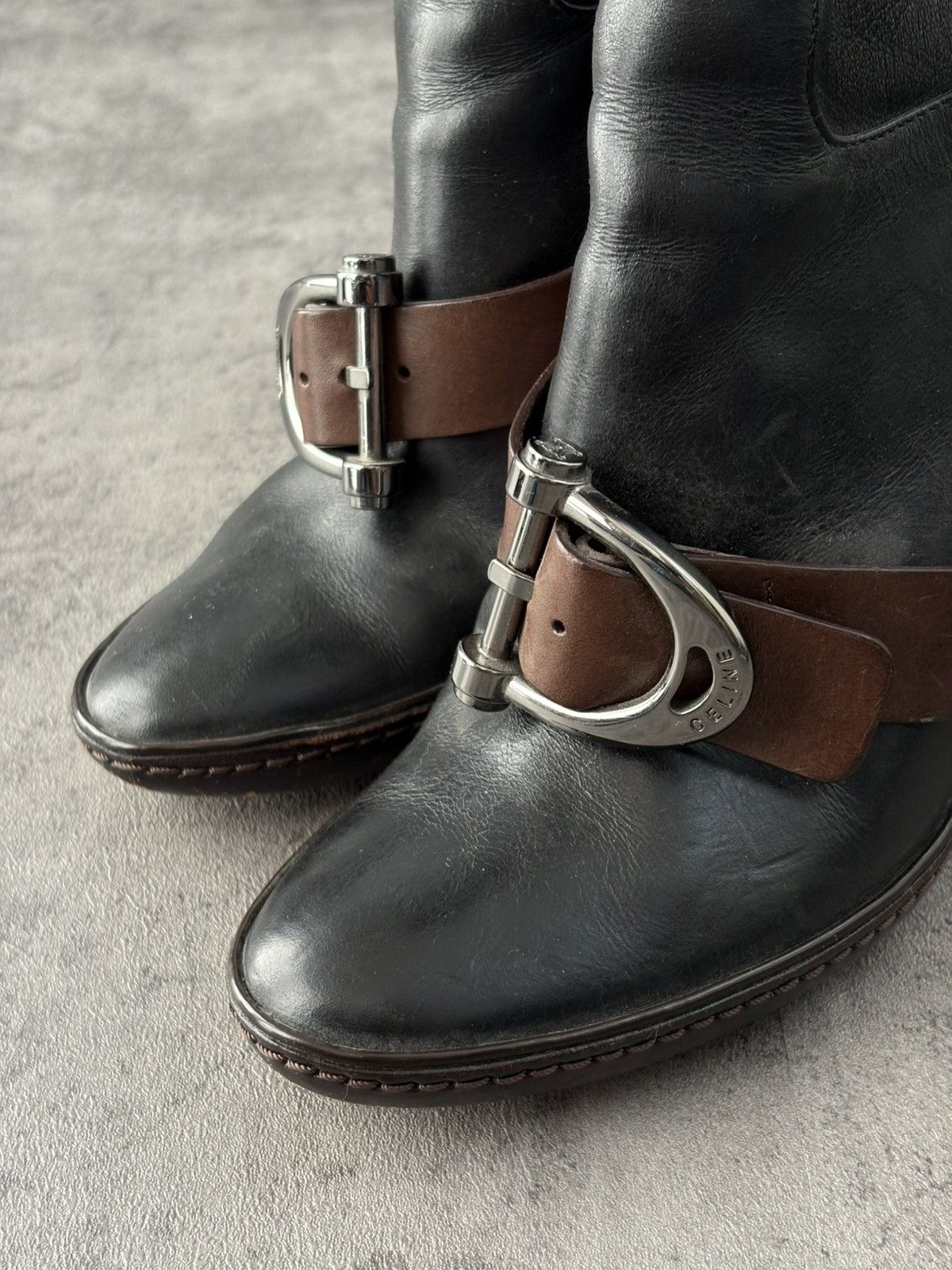 Celine Celine Riding Leather Boots Long Length Size US 8 / IT 38 - 14 Thumbnail