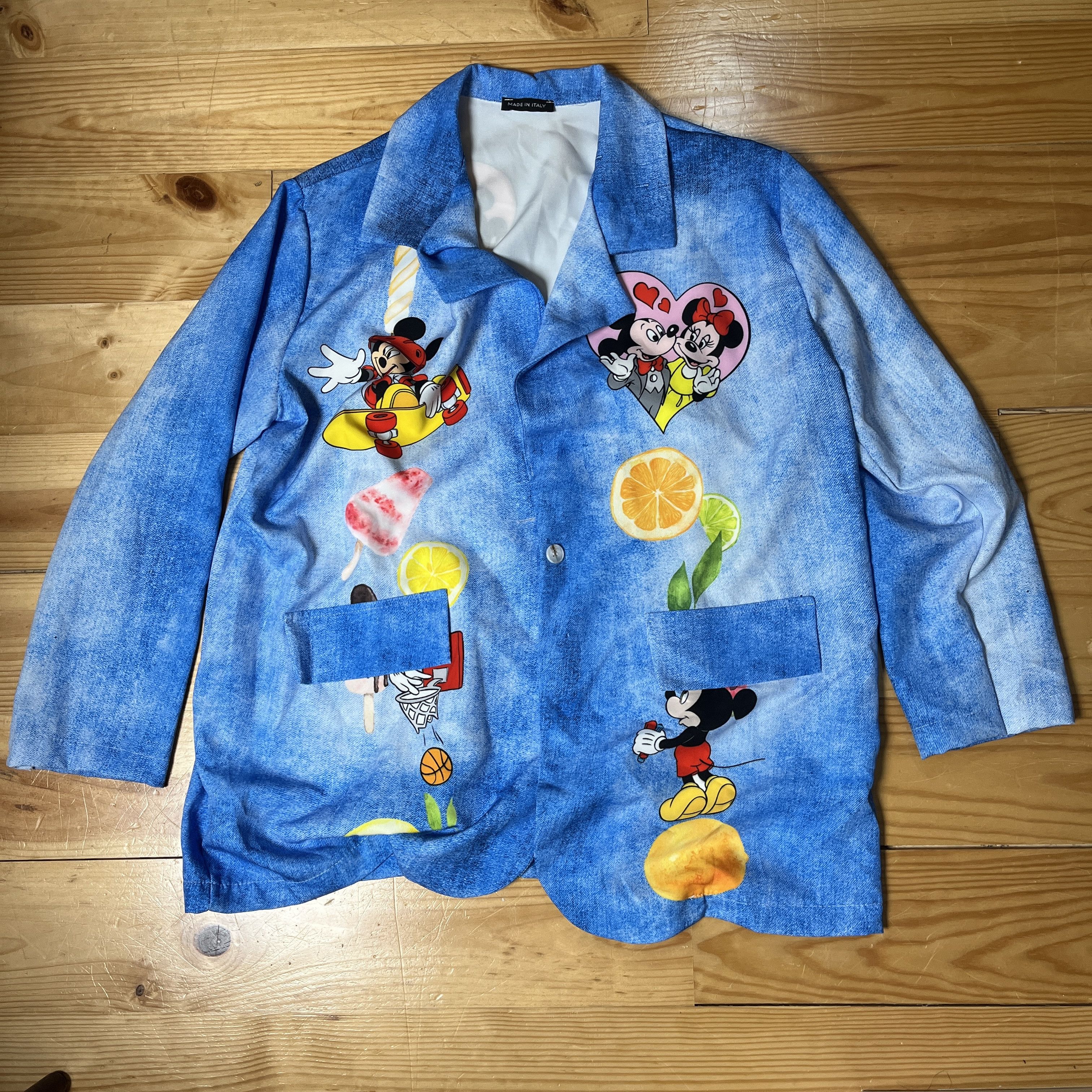 Other 90s Made in Italy Disney Mickey & Minnie Pop Art Jacket Size US L / EU 52-54 / 3 - 1 Thumbnail