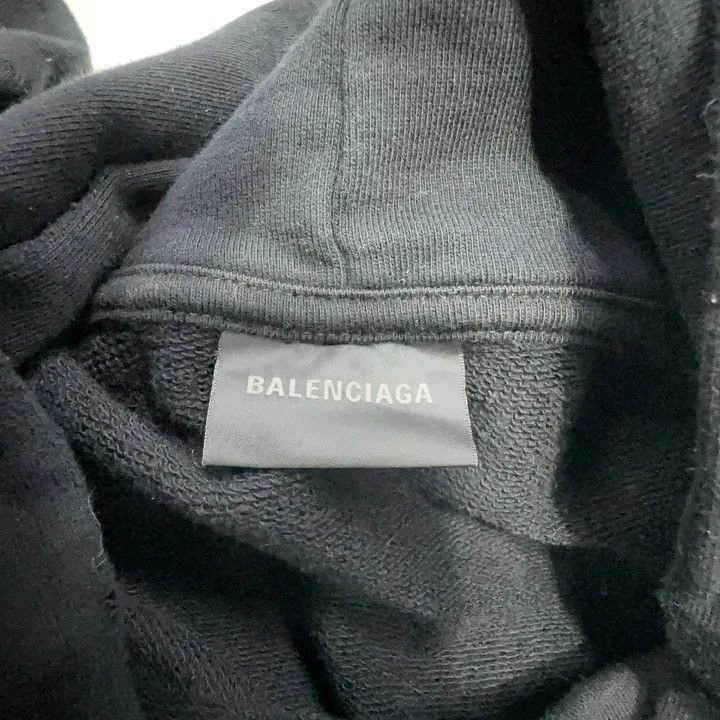 Balenciaga Balenciaga Black Logo Hoodie for Men 0079-2507 Size US XS / EU 42 / 0 - 6 Thumbnail