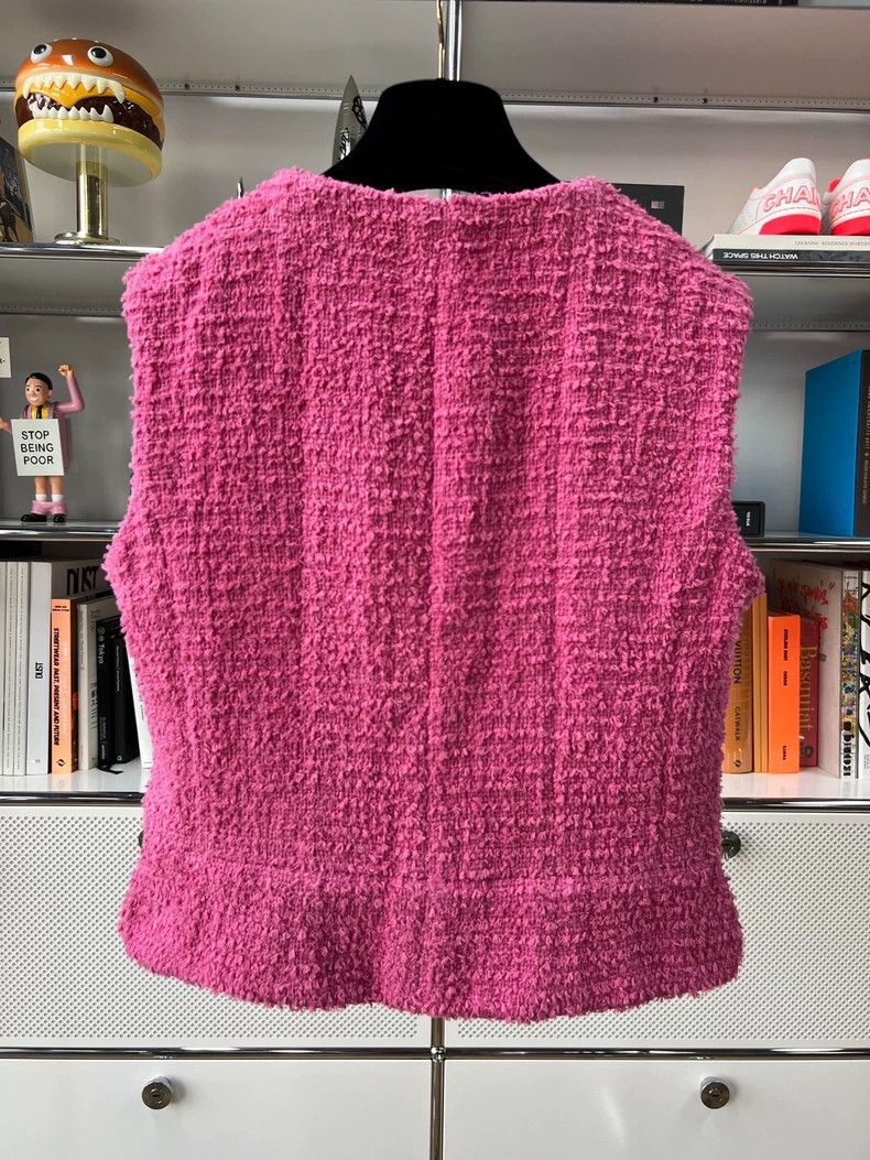 Chanel Chanel 22S spring and summer rose pink short braided vest Size XS / US 0-2 / IT 36-38 - 3 Thumbnail