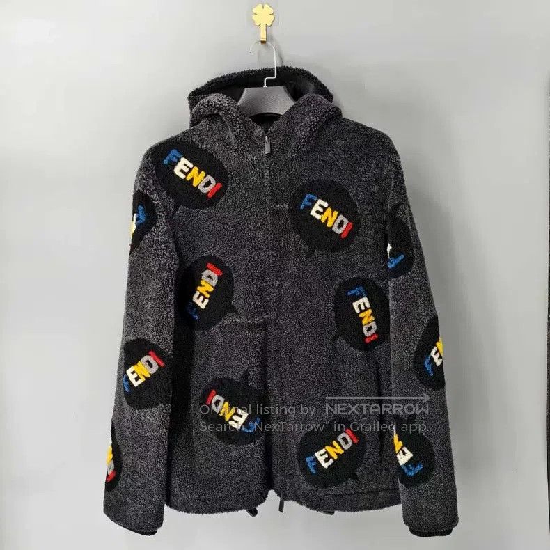 Fendi Fendi Cashmere Fur Jacket Size US L / EU 52-54 / 3 - 1 Thumbnail