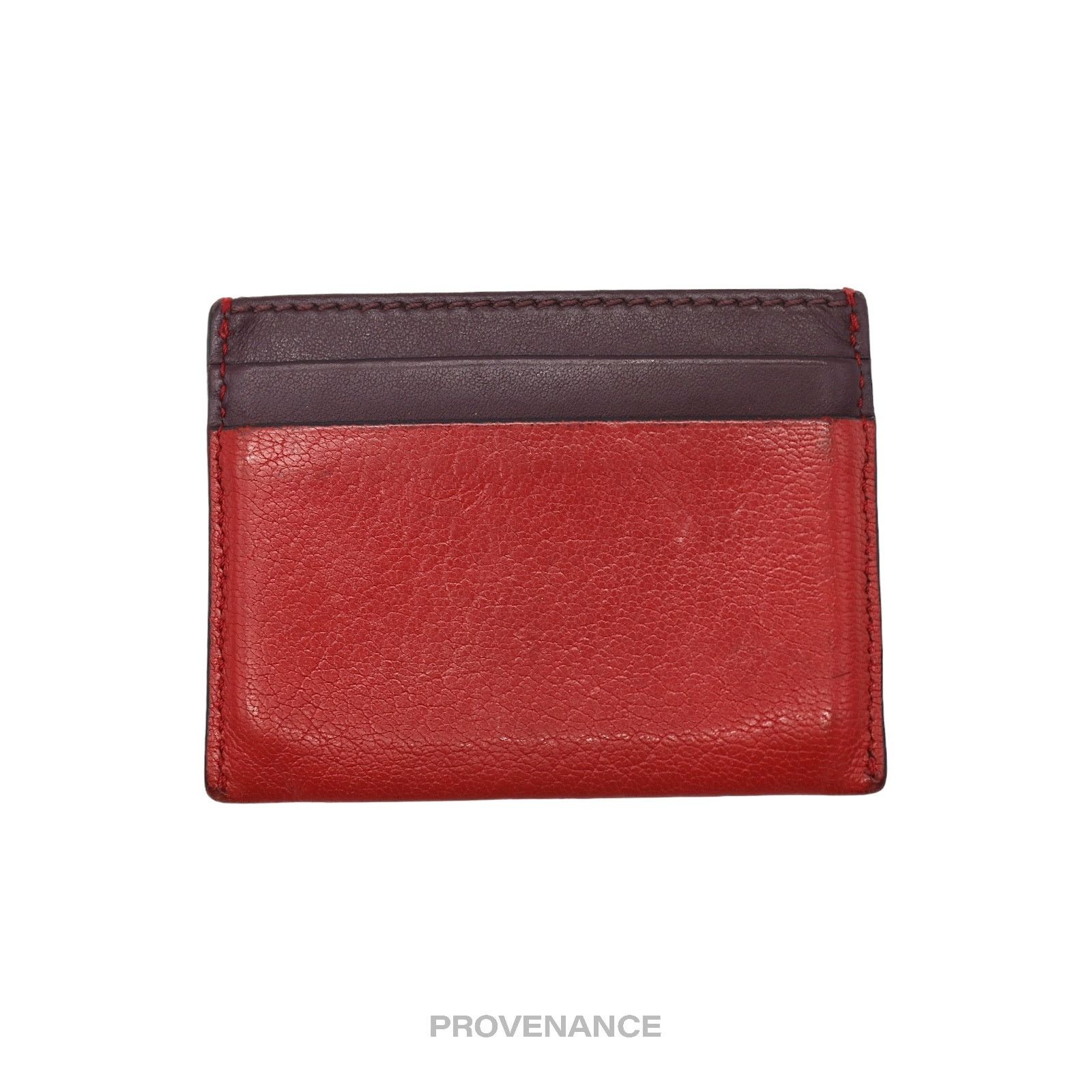 Burberry 🔴 Burberry Card Holder Wallet - Red Patchwork Leather Size ONE SIZE - 2 Thumbnail