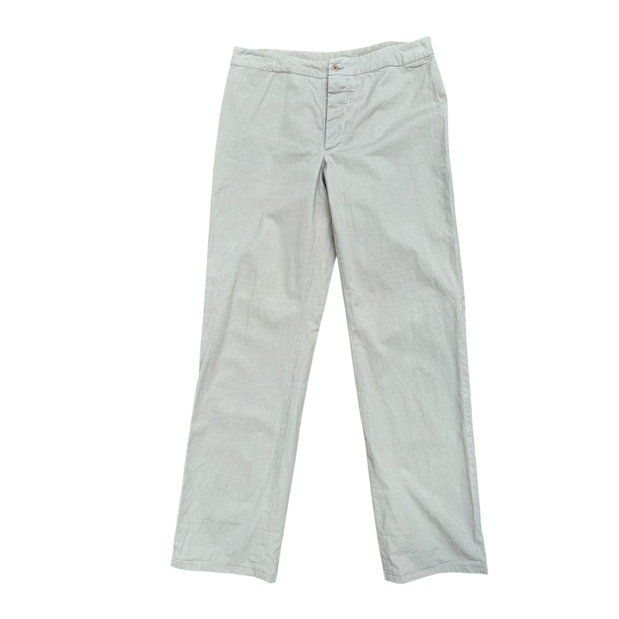 Helmut Lang Light Beige Cotton Trousers Size 30" / US 8 / IT 44 - 1 Thumbnail