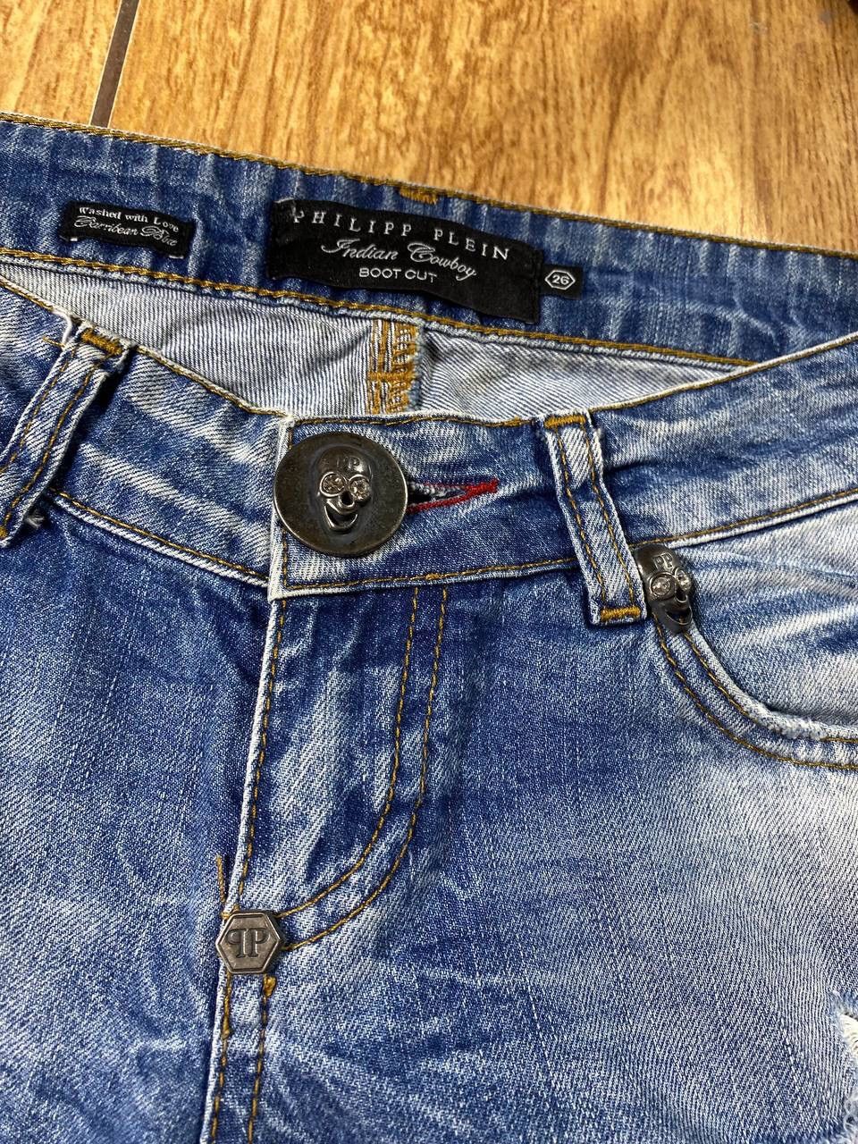 Philipp Plein Vintage Philipp Plein Skull Logo Denim Shorts Size US 26 / EU 42 - 19 Thumbnail