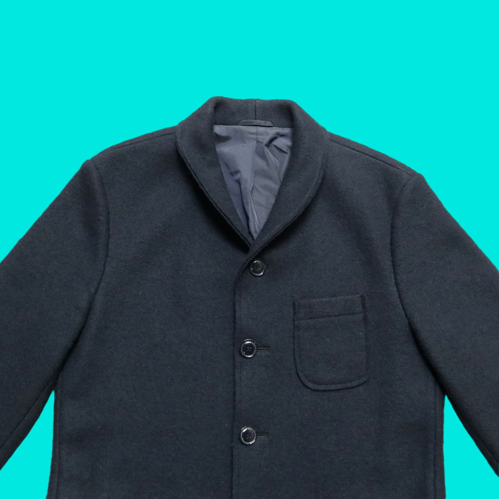 Aspesi Aspesi Wool Blazer Jacket Mens L Navy Blue Size 42R - 1 Thumbnail