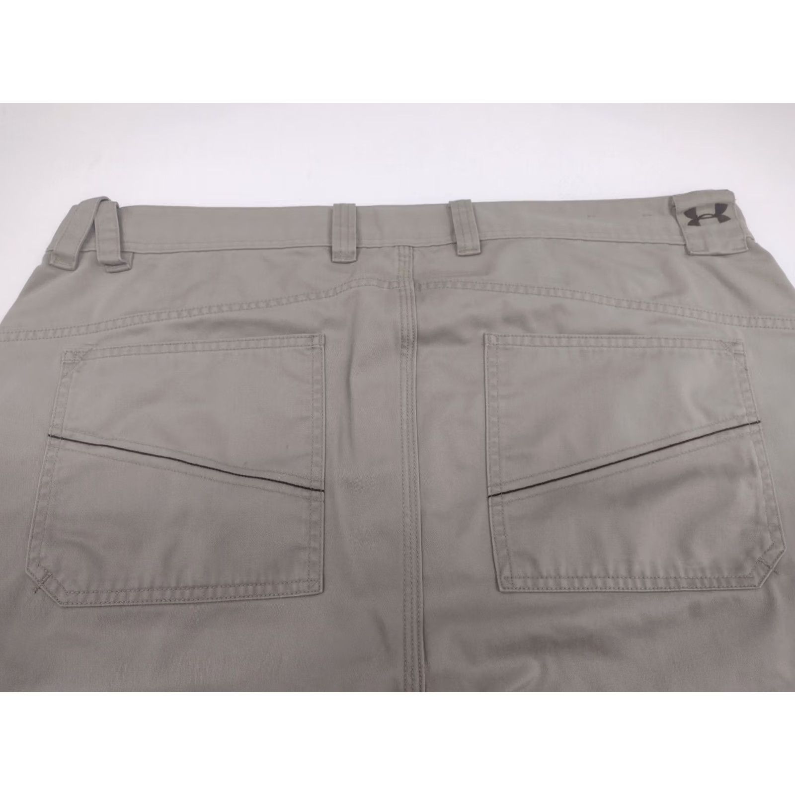 Under Armour Under Armour Mens 38 x 12 Chino Outdoor Shorts Tan #1729 Pants Shorts Chino Outdoor Mens Brown 38 Regular Belt Loops Pockets Breathable Quick Dry Size US 38 / EU 54 - 3 Thumbnail