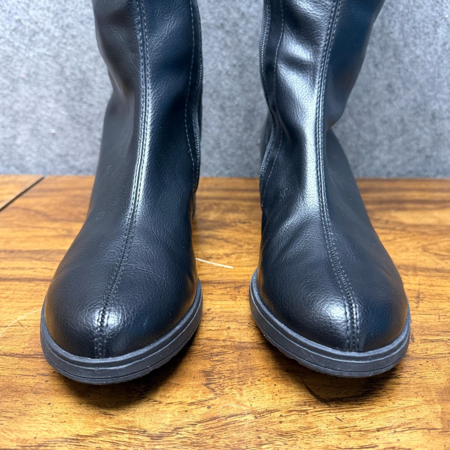 Vintage Cliffs Humber Riding Boots Womens 11M Black Knee High Zip Fall Winter Boots Size US 11 / IT 41 - 6 Thumbnail