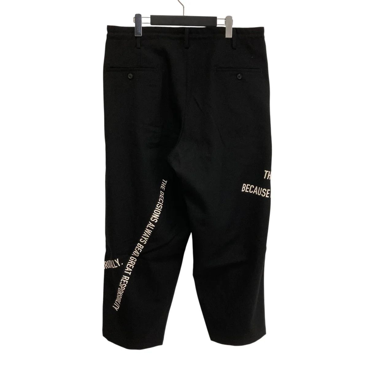 Yohji Yamamoto Yohji Yamamoto pour homme/ 21AW/2-pleat message pants Size US 36 / EU 52 - 2 Thumbnail