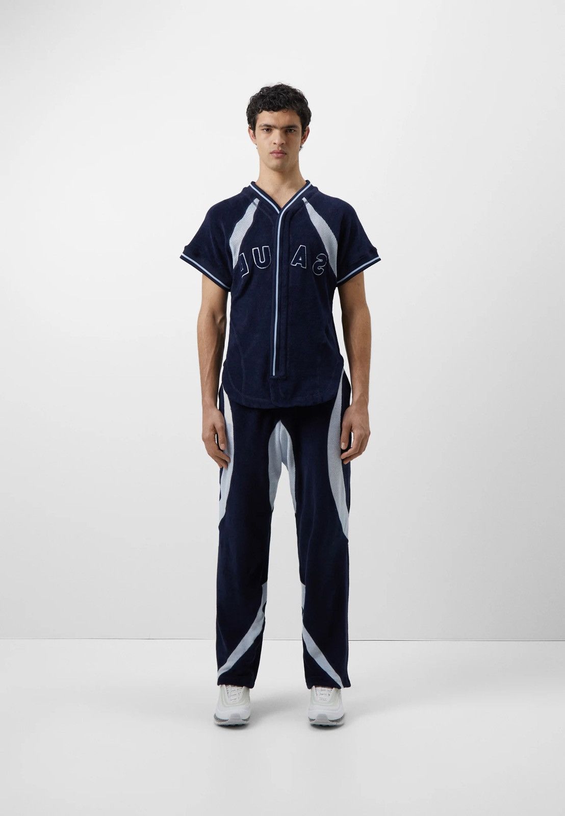 Saul Nash !DS! SS23 Saul Nash Navy Paneled Lounge Pants Size US 30 / EU 46 - 1 Thumbnail
