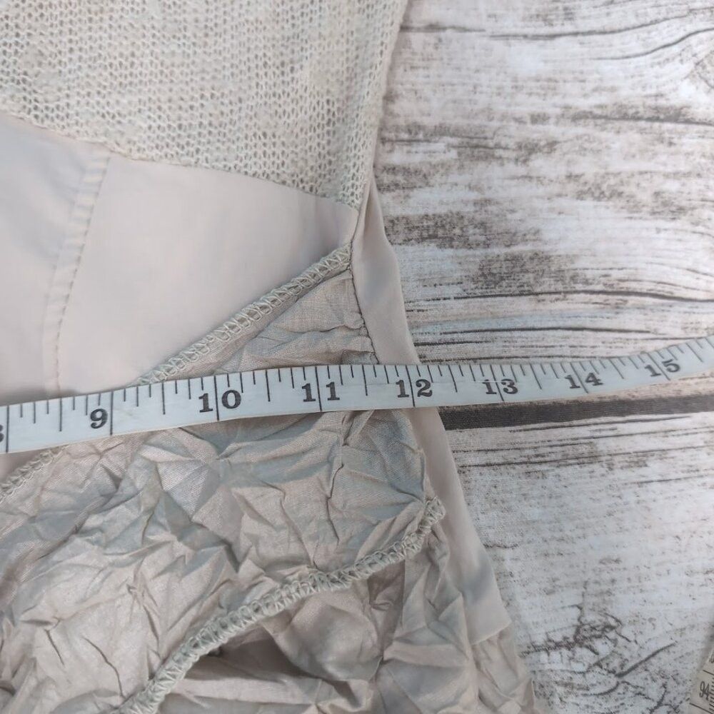 Other Zone Bleue Beige Textured Boho Midi Dress Size ONE SIZE - 5 Thumbnail