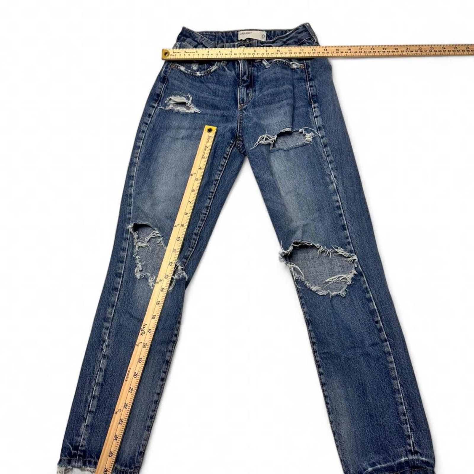 Garage Garage Size 0 Denim Distressed Jeans Straight Leg Size 25" / US 0 / IT 36 - 3 Thumbnail