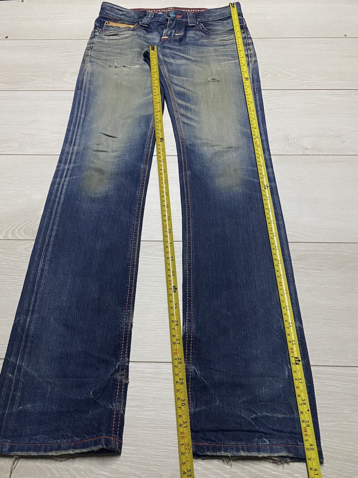 Edwin Vintagw Japanese Edwin 503 Blue Trip Mud Wash Skinny Jeans Size US 29 - 15 Thumbnail