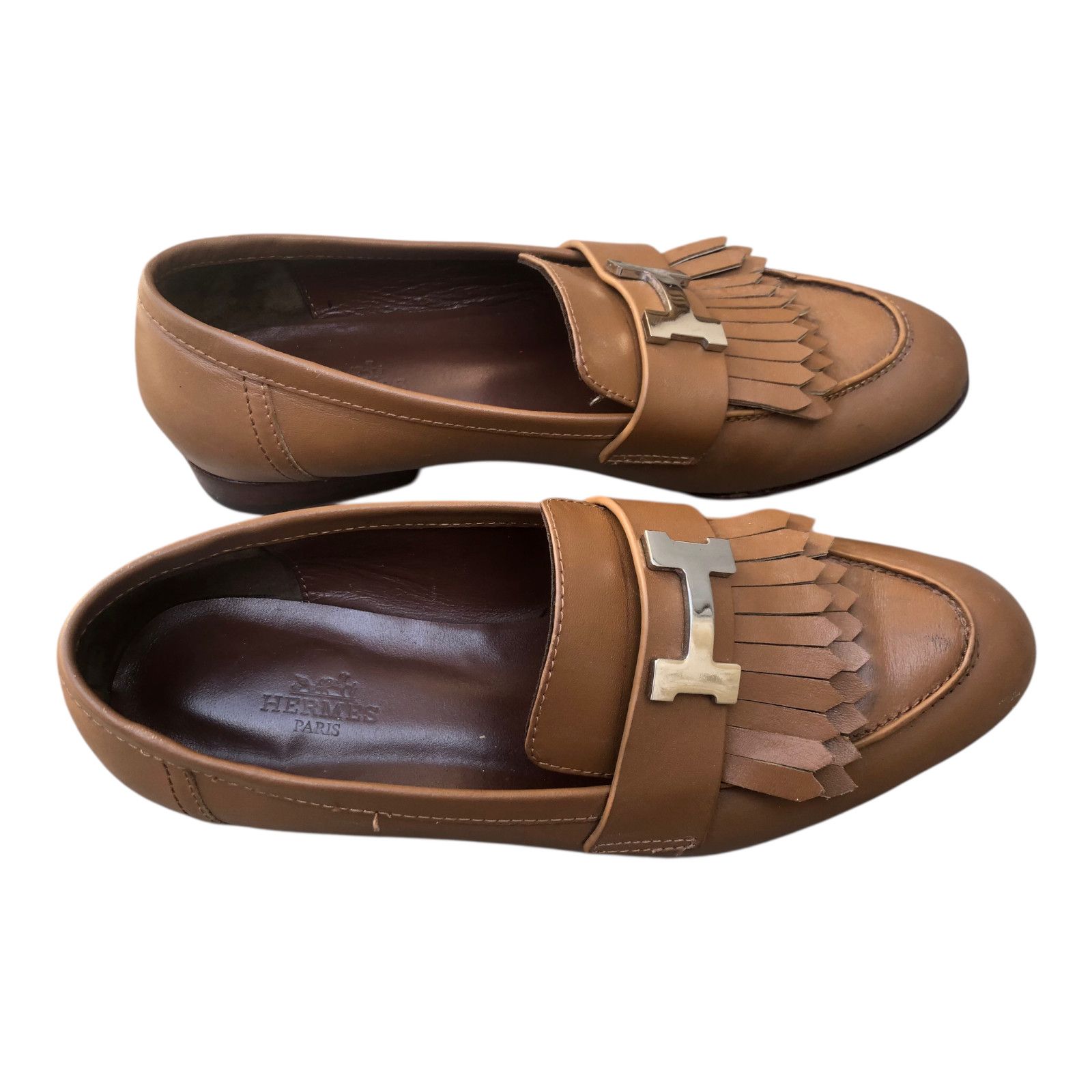 Hermes 🔥HERMES Goatskin Womens Royal Loafers 36 Naturel Size US 6 / IT 36 - 11 Thumbnail