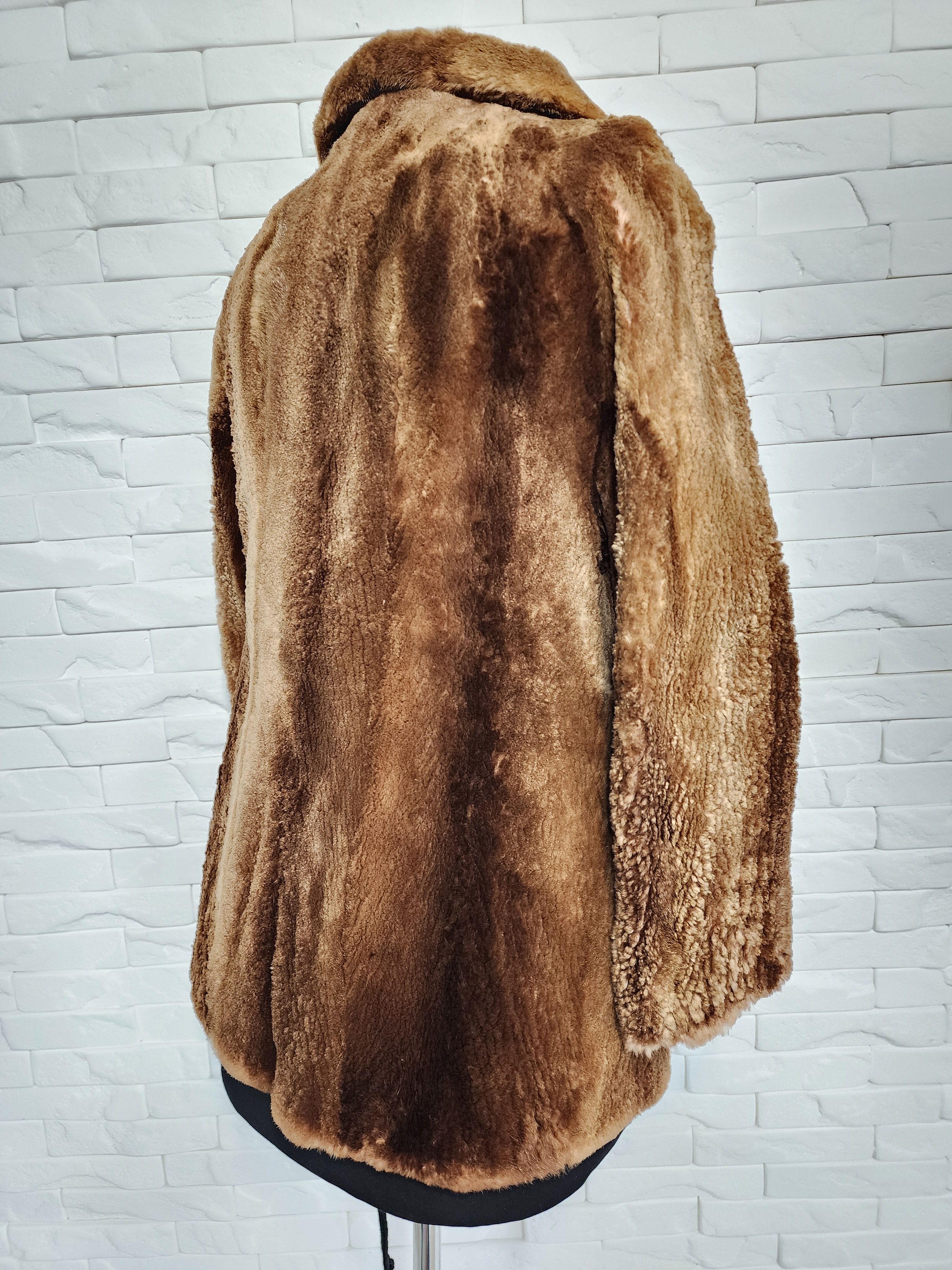 Furla Warm Brown Women's Fur Coat. Size M / US 6-8 / IT 42-44 - 5 Thumbnail