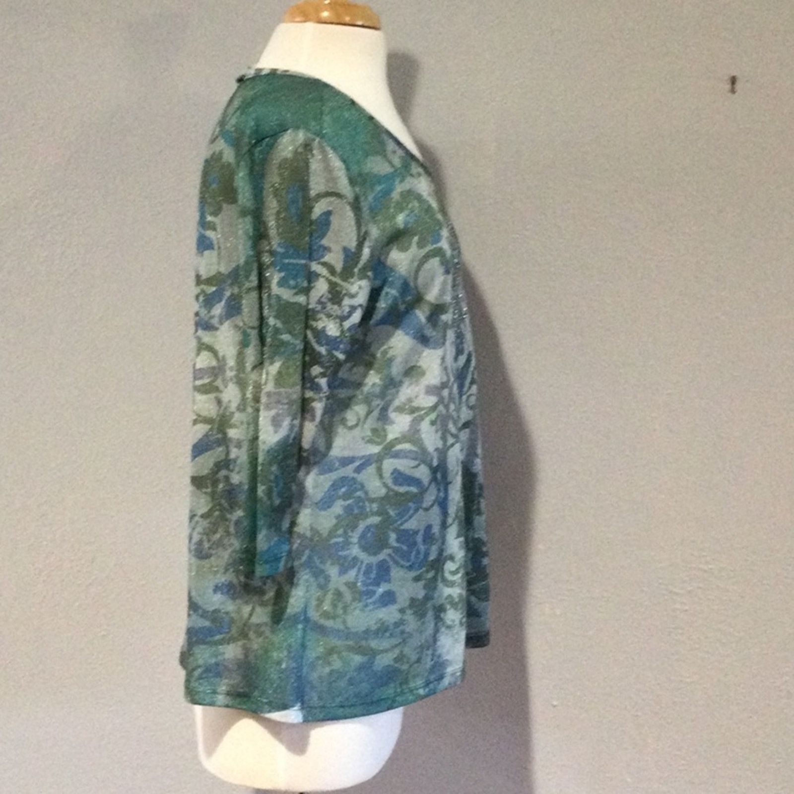 Other Christopher & Banks Semi Sheer Pullover Blouse Sz XL Size XL / US 12-14 / IT 48-50 - 5 Thumbnail